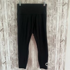 Varley Black Womens Cropped Leggings Medium Barre Athleisure Comfy Classic